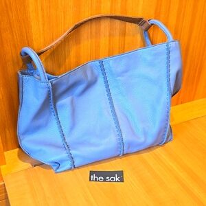 The sak genuine leather tote light blue
